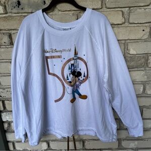 Walt Disney World Mickey Mouse 50th Anniversary light sweatshirt top
